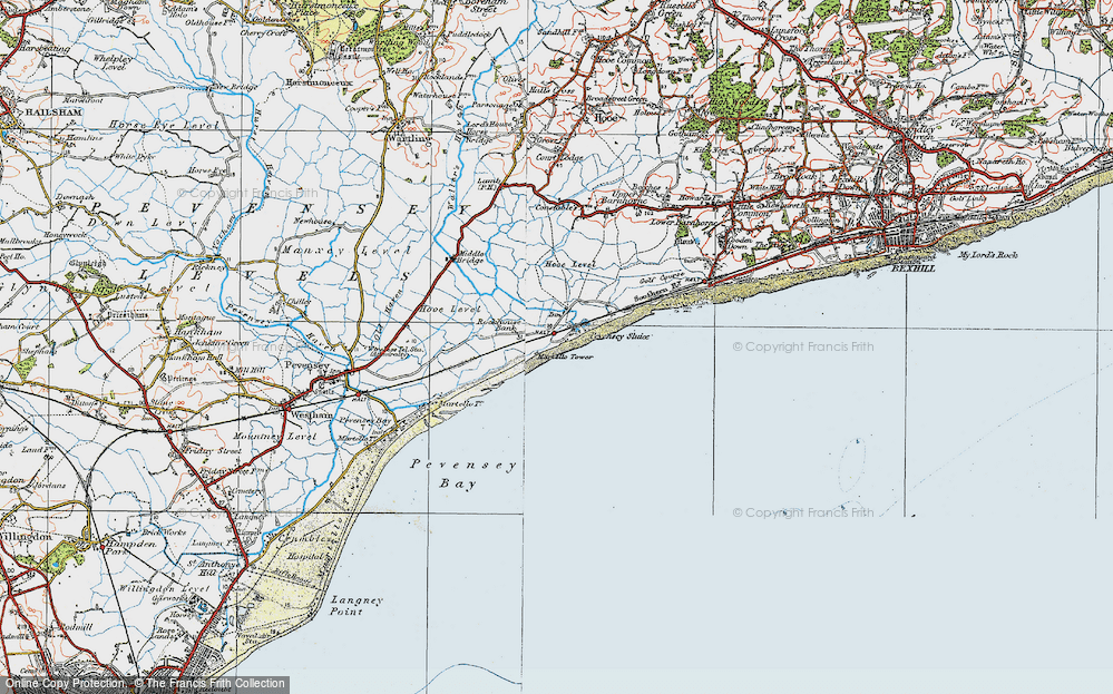 Old Map of Norman's Bay, 1920 in 1920