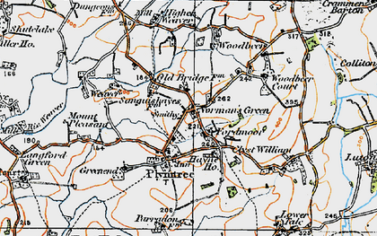 Old map of Norman's Green in 1919