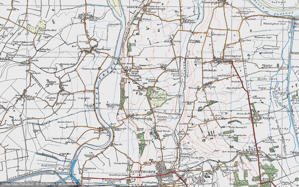 Old Map of Normanby, 1924 in 1924