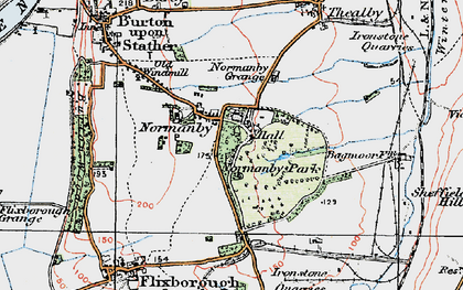 Old map of Normanby in 1924
