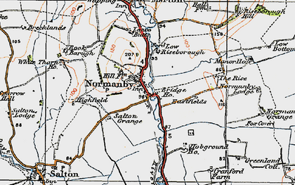 Old map of Normanby in 1925