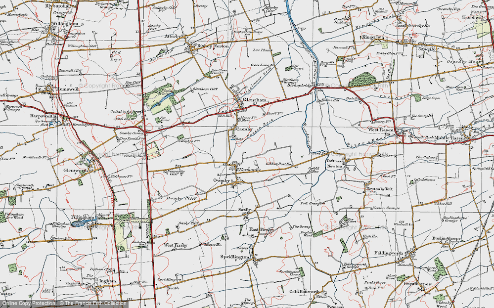 Old Map of Normanby-by-Spital, 1923 in 1923