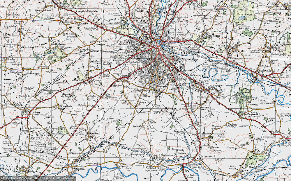 Old Map of Normanton, 1921 in 1921