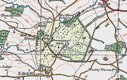 Old map of Normanton in 1922