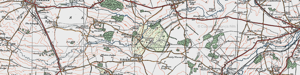 Old map of Normanton in 1922