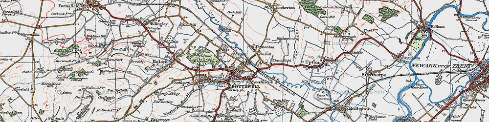 Old map of Normanton in 1923