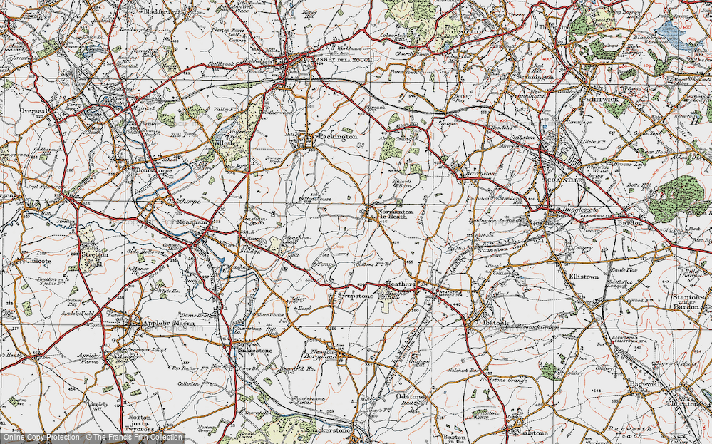 Old Map of Normanton le Heath, 1921 in 1921