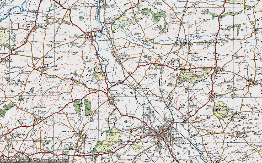 Old Map of Normanton on Soar, 1921 in 1921