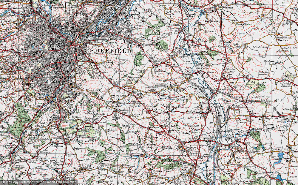 Old Map of Normanton Spring, 1923 in 1923