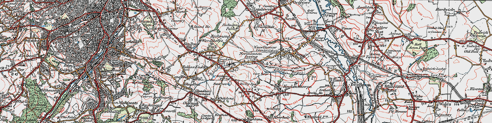 Old map of Normanton Spring in 1923