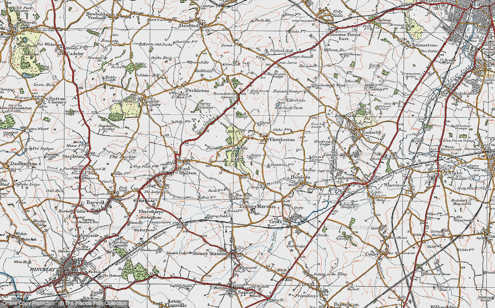 Old Map of Normanton Turville, 1921 in 1921