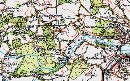 Old map of Norney in 1920