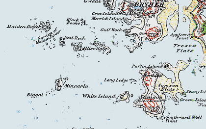 Old map of Nut Rock in 1919