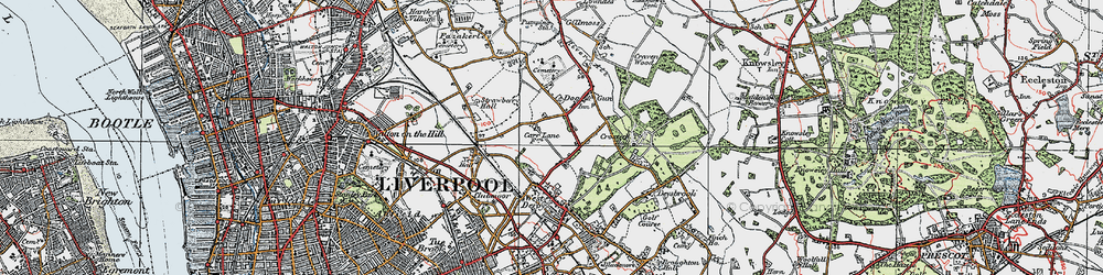 Old map of Norris Green in 1923
