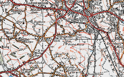 Old map of Norristhorpe in 1925