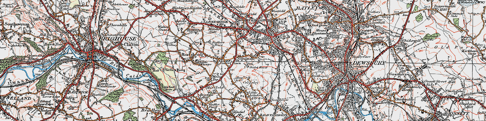 Old map of Norristhorpe in 1925