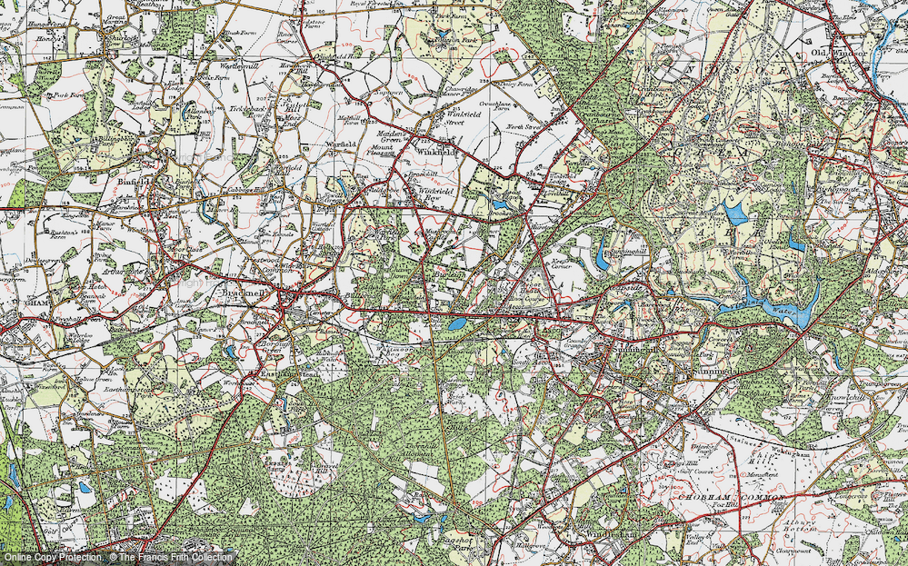 Old Map of North Ascot, 1919 in 1919