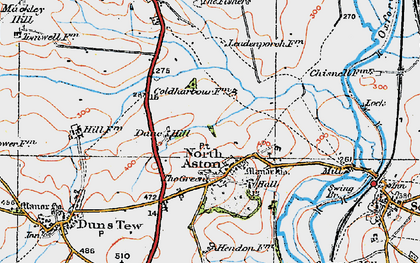 Old map of North Aston in 1919