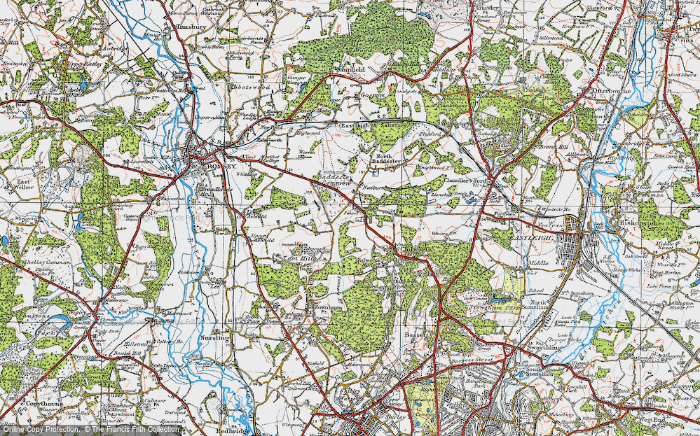 Old Map of North Baddesley, 1919 in 1919