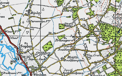 Old map of North Bockhampton in 1919