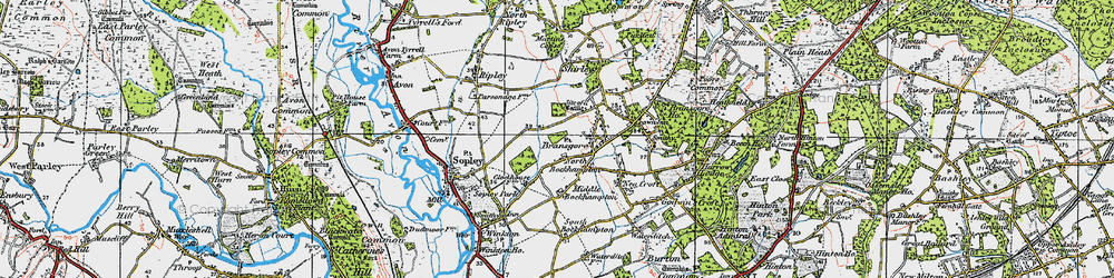 Old map of North Bockhampton in 1919