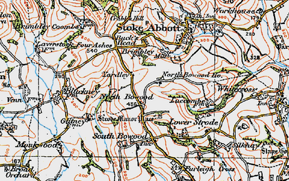 Old map of North Bowood in 1919