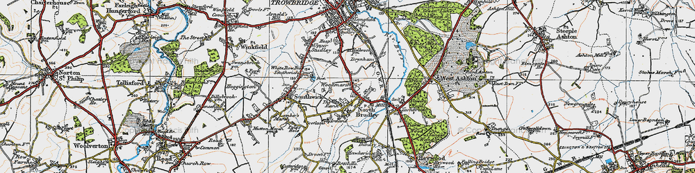 Old map of North Bradley in 1919