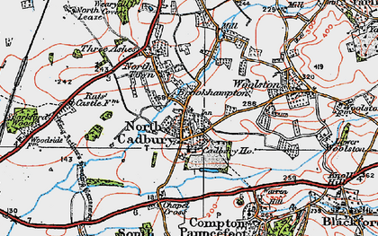 Old map of North Cadbury in 1919