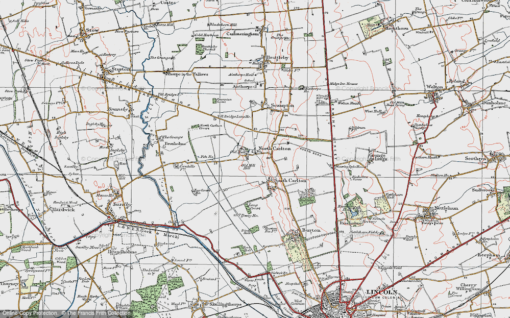 Old Map of North Carlton, 1923 in 1923