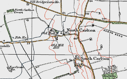 Old map of North Carlton in 1923