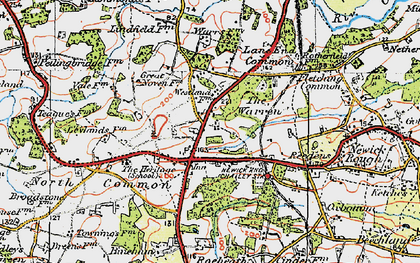 Old map of North Chailey in 1920
