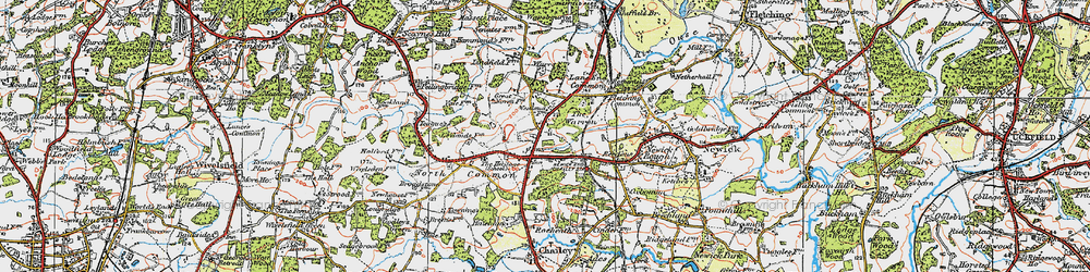 Old map of North Chailey in 1920