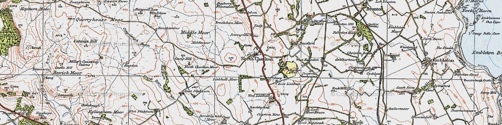 Old map of Brownieside in 1926