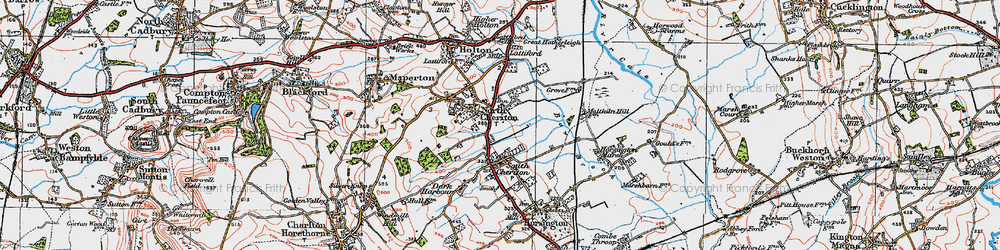 Old map of North Cheriton in 1919