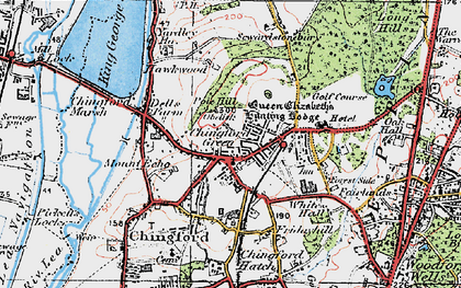 Old map of North Chingford in 1920