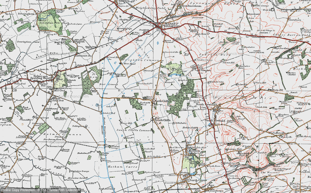 Old Map of North Cliffe, 1924 in 1924