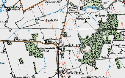 Old map of Houghton Moor in 1924