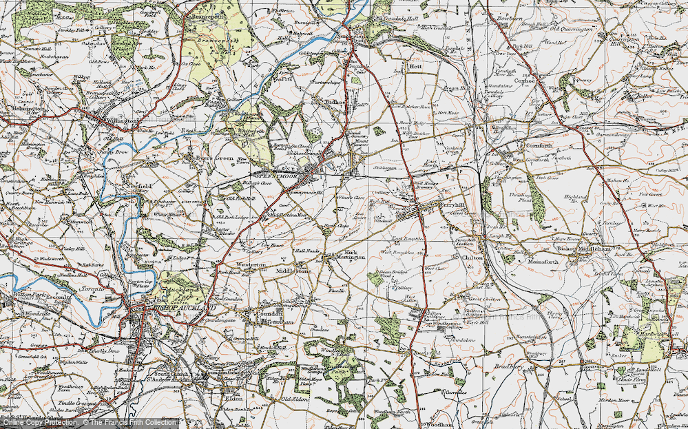 Old Map of North Close, 1925 in 1925