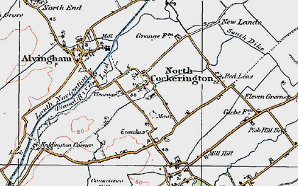 Old map of North Cockerington in 1923