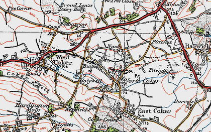 Old map of North Coker in 1919