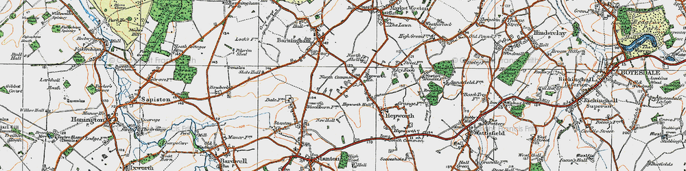 Old map of North Common in 1920
