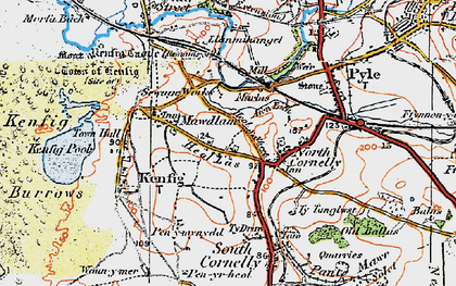 Old map of North Cornelly in 1922