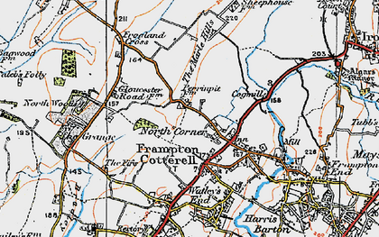 Old map of North Corner in 1919