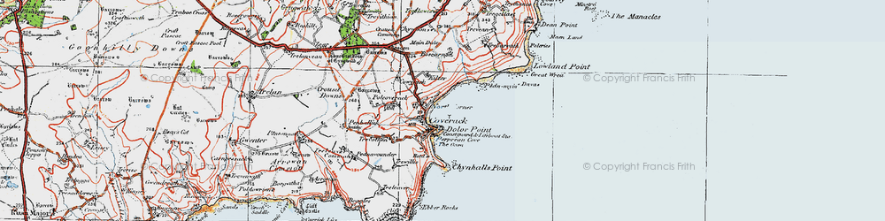 Old map of North Corner in 1919