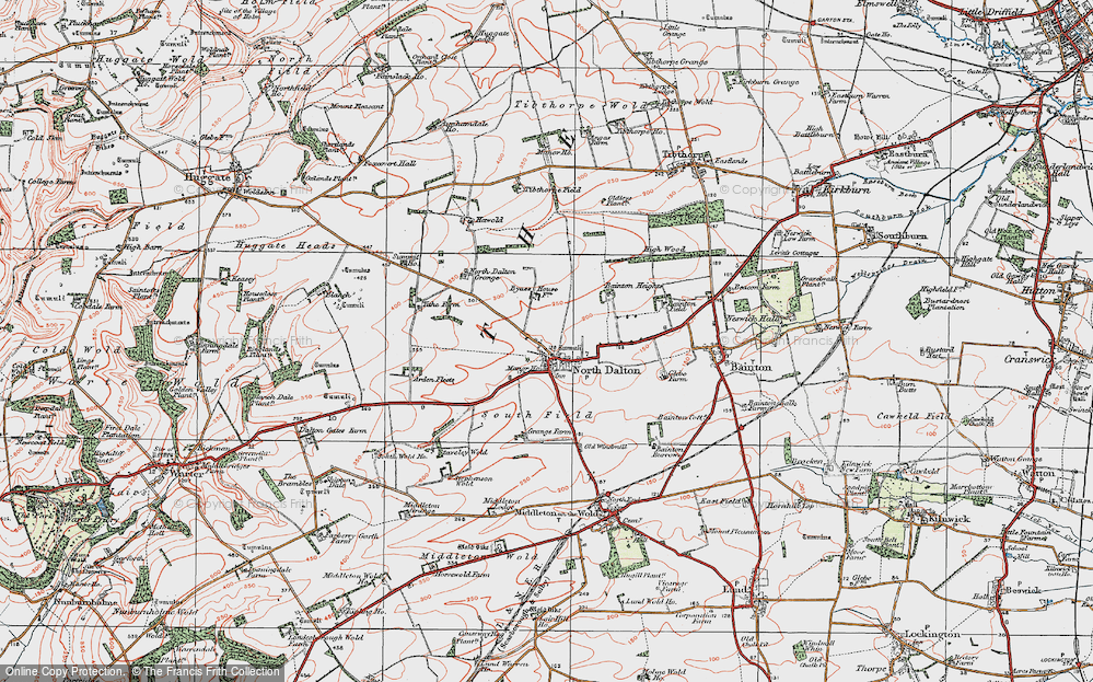 Old Map of Historic Map covering Arden Fleets in 1924