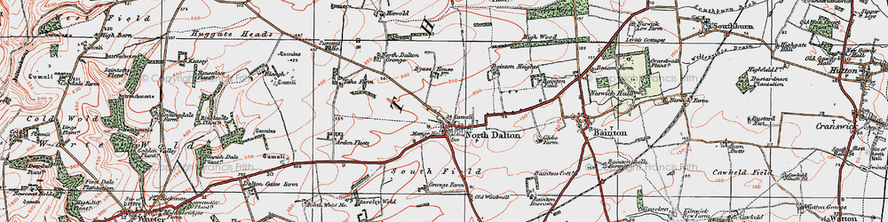 Old map of North Dalton in 1924