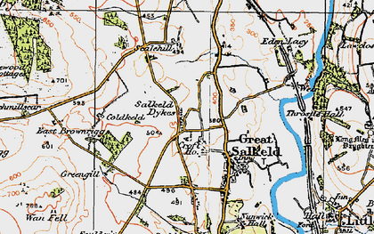 Old map of North Dykes in 1925