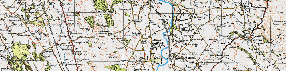 Old map of North Dykes in 1925