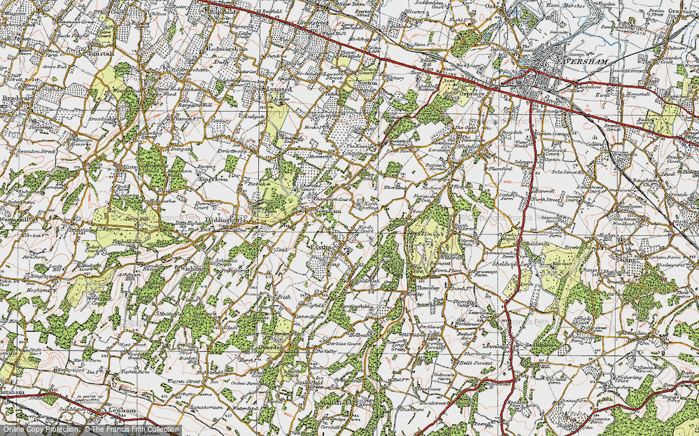 Old Map of North Eastling, 1921 in 1921