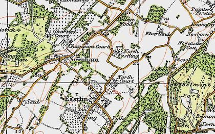 Old map of North Eastling in 1921